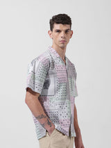 Men's Multicolor Casual Printed Half Sleeves Shirt