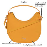 Women's Noli Yellow Extra Small Hobo Bag