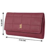 Women's Dragonfruit Red Large 3 Fold Wallet