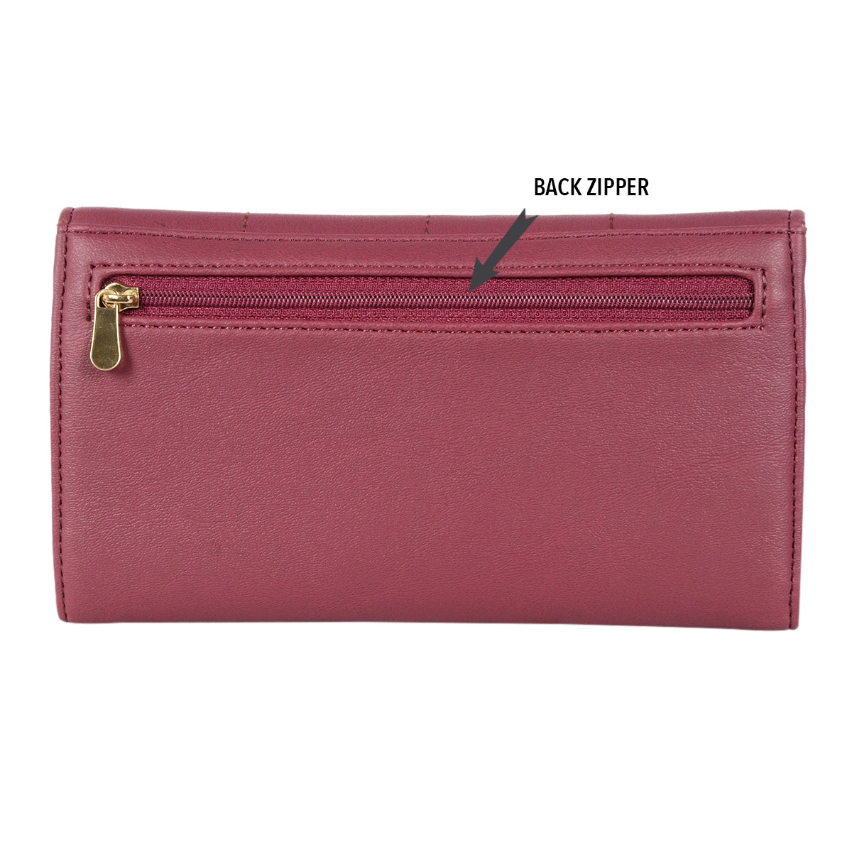 Women's Dragonfruit Red Large 3 Fold Wallet