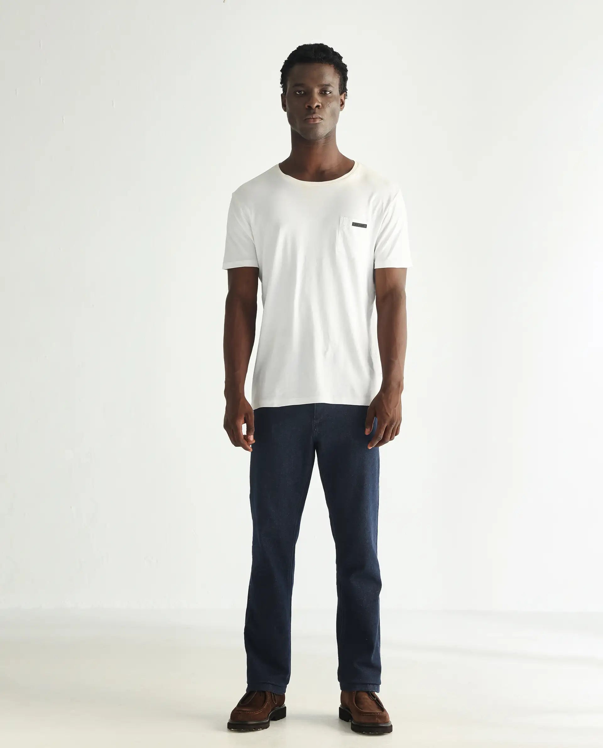 Men's Navy Casual Slim Fit Solid Jeans