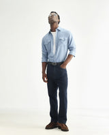 Men's Navy Casual Slim Fit Solid Jeans