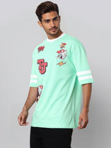 Men's Oversized Tom & Jerry Printed Round Neck Tshirt