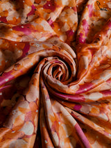 Women's Orange Modal Viscose Saree