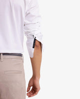 Men's White Casual Regular Fit Solid Full Sleeves Shirt