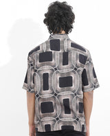 Men's Brown Casual Regular Fit Printed Half Sleeves Shirt