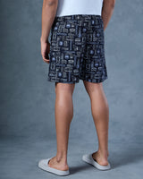 Men's Black Casual Regular Fit Printed Boxer