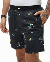 Men's Black Rick & Morty All Over Printed Lounge Wear Boxer