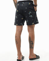Men's Black Rick & Morty All Over Printed Lounge Wear Boxer