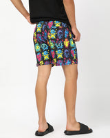 Men's Black Avengers All Over Printed Lounge Wear Boxer