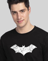Men's Black Batman Graphic Printed Tshirt