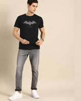 Men's Black Batman Graphic Printed Tshirt