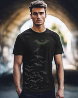 Men's Black Batman Riddle Graphic Printed Tshirt