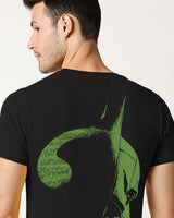 Men's Black Batman Riddle Graphic Printed Tshirt