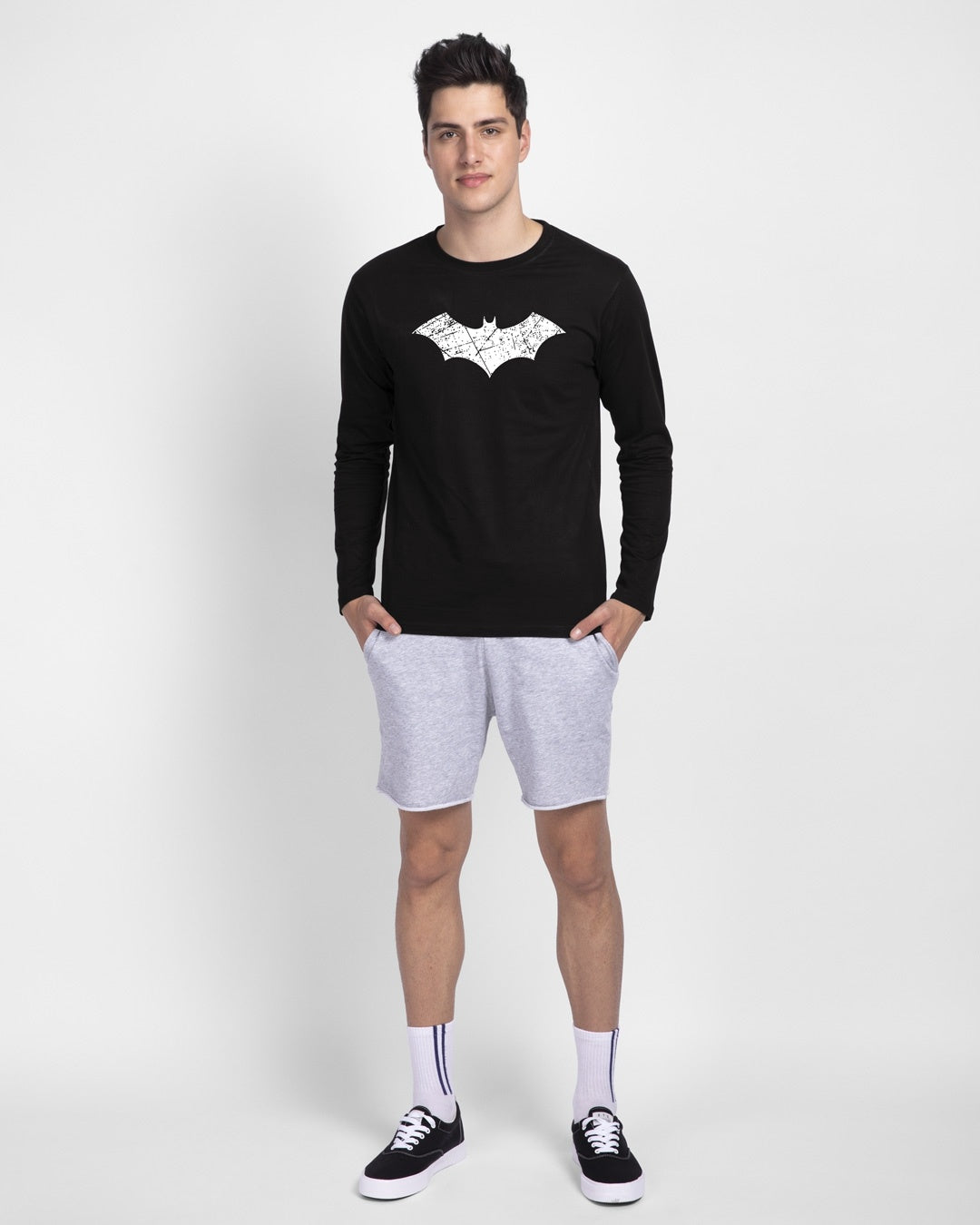 Men's Black Batman Graphic Printed Tshirt