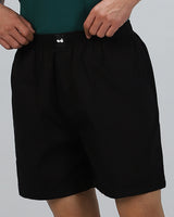 Men's Black Casual Regular Fit Solid Boxer