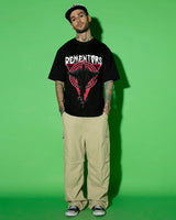Men's Black Dementors Graphic Printed Oversized Tshirt