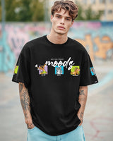 Men's Black Half Sleeves Regular Fit Tshirt