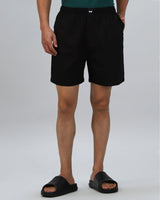 Men's Black Casual Regular Fit Solid Boxer