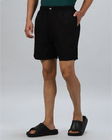 Men's Black Casual Regular Fit Solid Boxer
