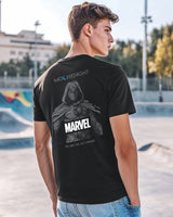 Men's Black Marvel Moon Knight Graphic Printed Tshirt
