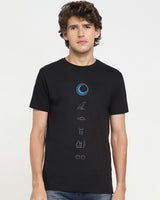 Men's Black Marvel Moon Knight Graphic Printed Tshirt