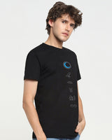 Men's Black Marvel Moon Knight Graphic Printed Tshirt