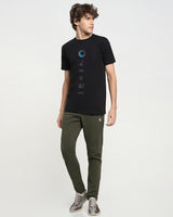 Men's Black Marvel Moon Knight Graphic Printed Tshirt