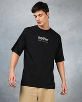 Men's Black Order of the Phoenix Graphic Printed Oversized Tshirt
