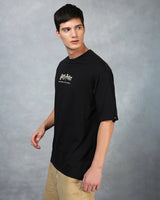 Men's Black Order of the Phoenix Graphic Printed Oversized Tshirt
