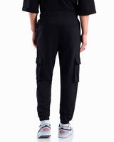 Men's Black Casual Solid Cargo