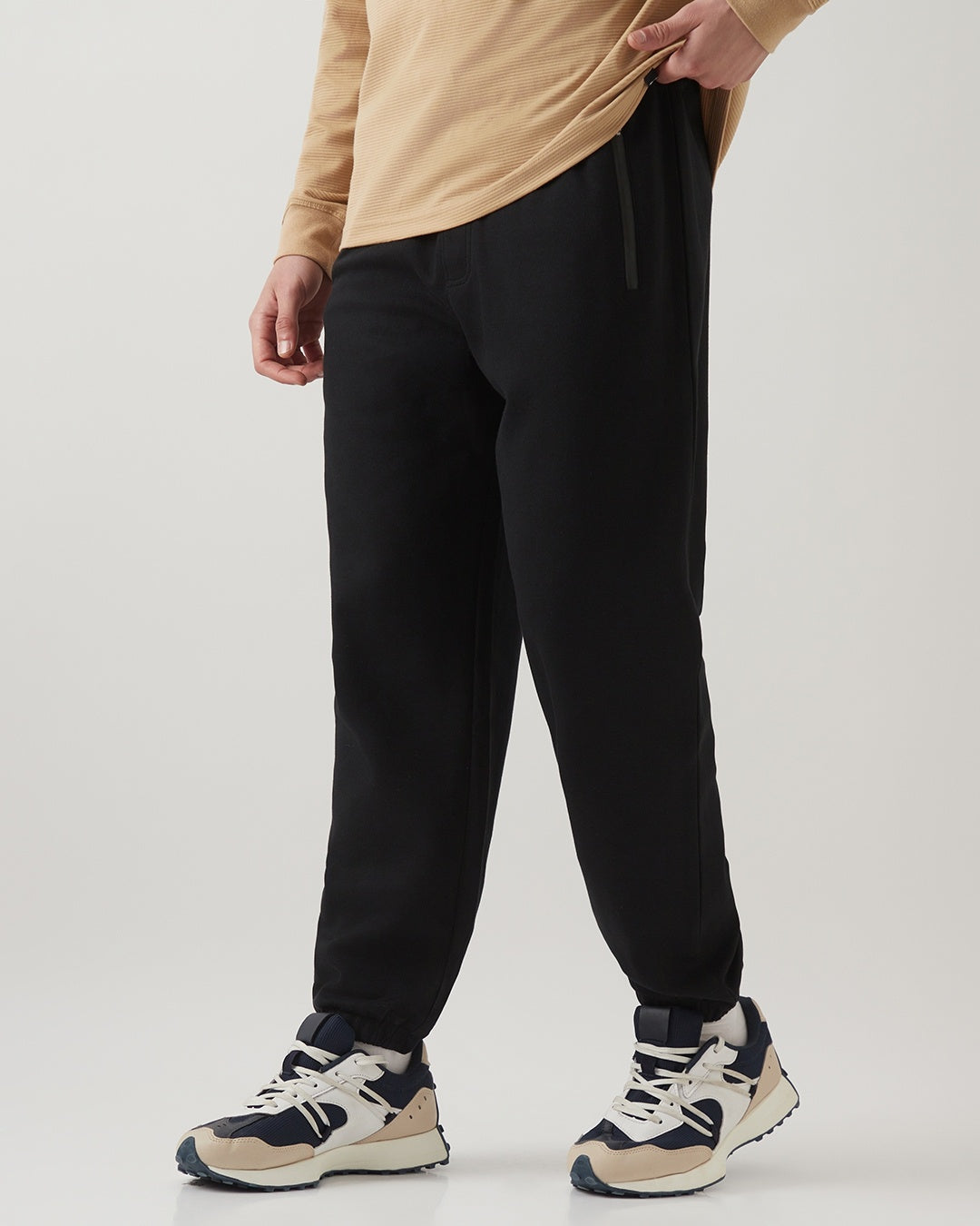 Men's Black Casual Solid Jogger