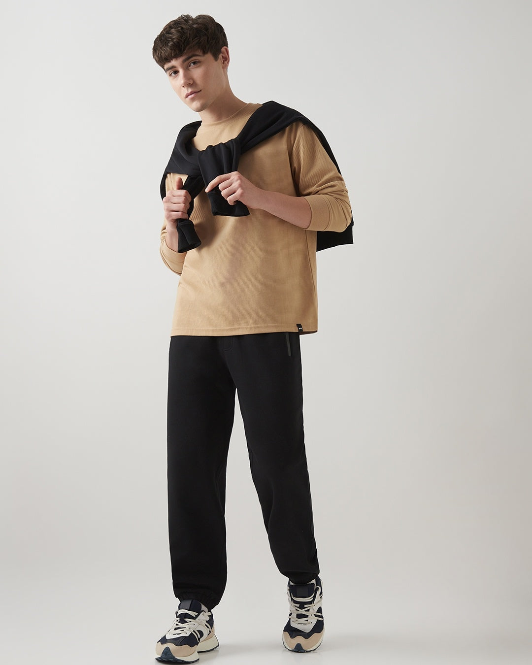 Men's Black Casual Solid Jogger