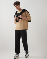 Men's Black Casual Solid Jogger