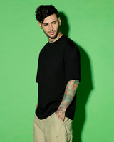 Men's Casual Oversized Fit Solid Half Sleeves Tshirt