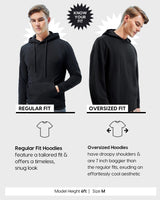 Men's Black Heavy Duty 1.0 Official SpongeBob Graphic Printed Oversized Full Sleeves Hoodie