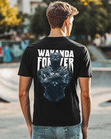 Men's Black the King Graphic Printed Tshirt
