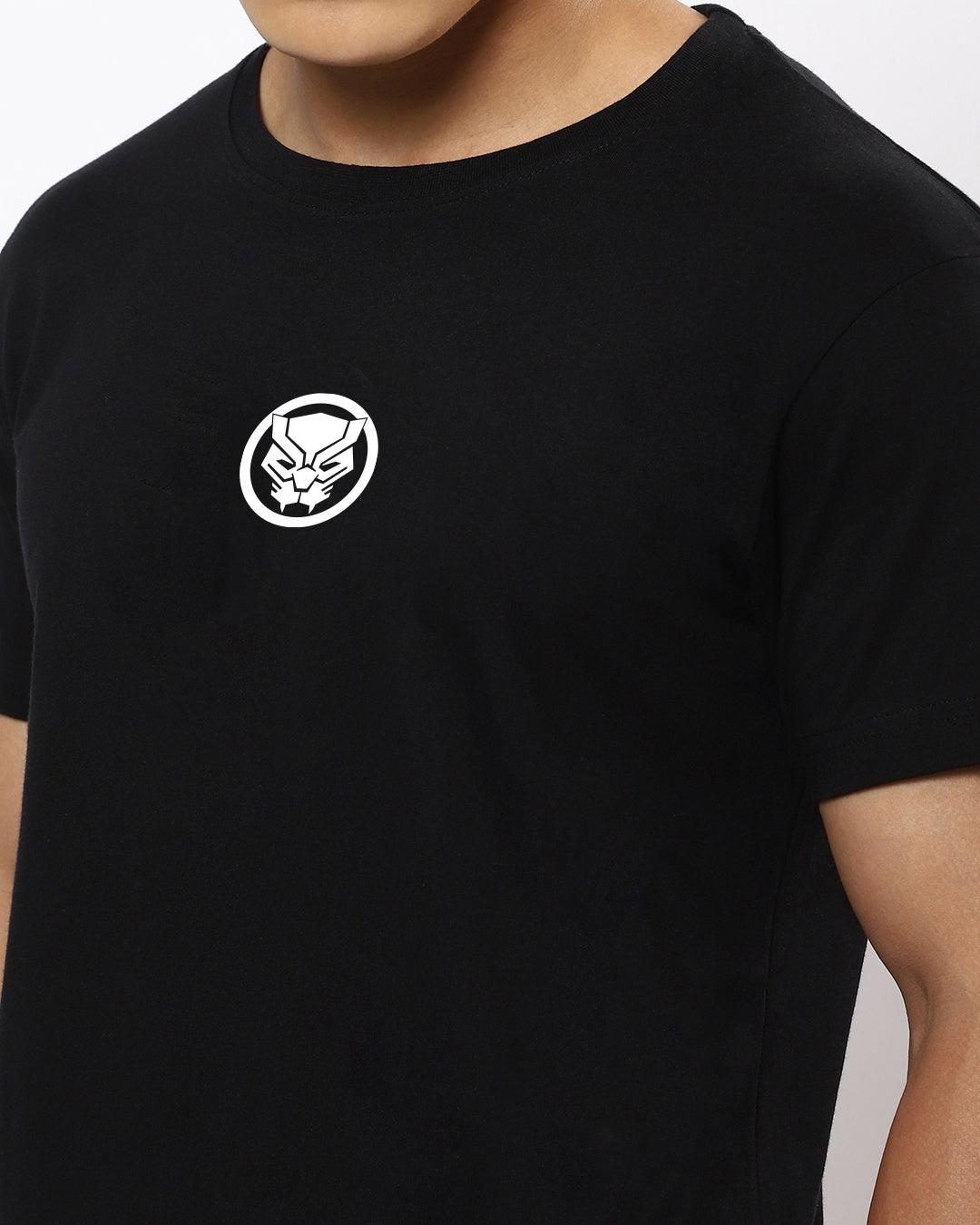 Men's Black the King Graphic Printed Tshirt