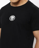 Men's Black the King Graphic Printed Tshirt