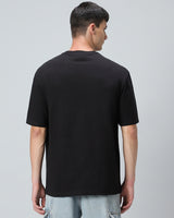Men's Black Venom Graphic Printed Oversized Tshirt