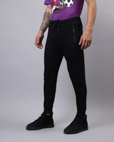 Men's Black Casual Regular Fit Solid Joggers