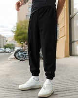 Men's Black Casual Regular Fit Solid Joggers
