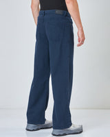 Men's Blue Super Baggy Fit Mid-Rise Jeans