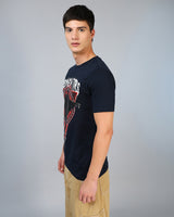 Men's Blue Dementors Graphic Printed Tshirt