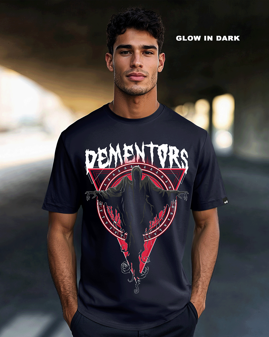 Men's Blue Casual Regular Fit Printed Half Sleeves Tshirt