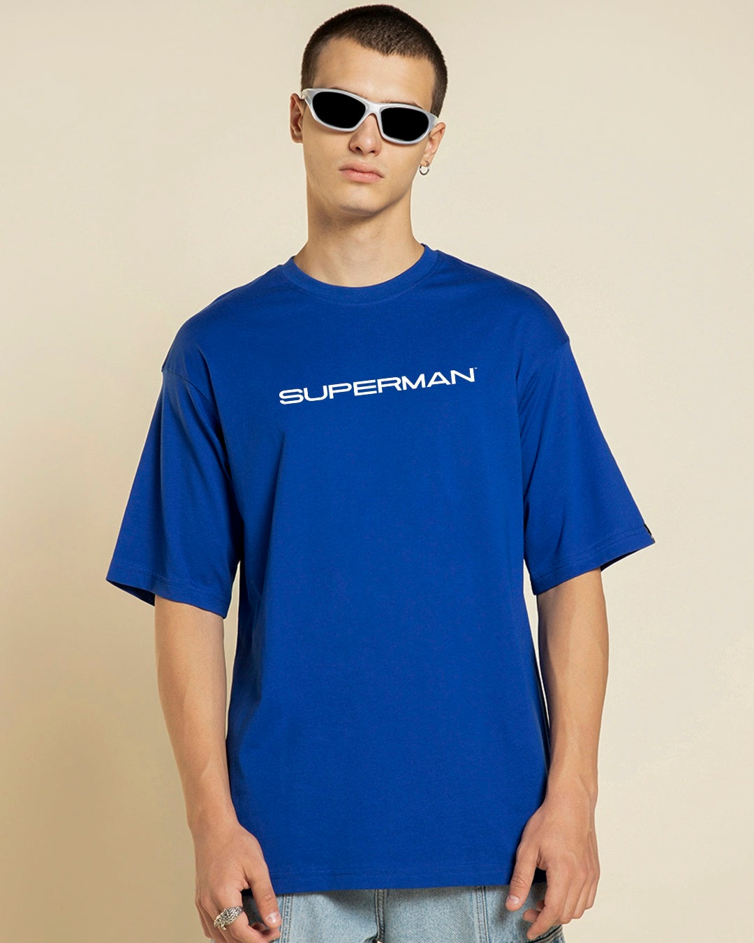 Men's Blue Half Sleeves Regular Fit Tshirt