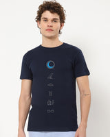 Men's Blue Marvel Moon Knight Graphic Printed Tshirt