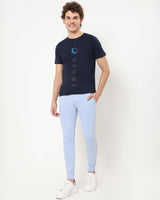 Men's Blue Marvel Moon Knight Graphic Printed Tshirt