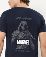 Men's Blue Marvel Moon Knight Graphic Printed Tshirt