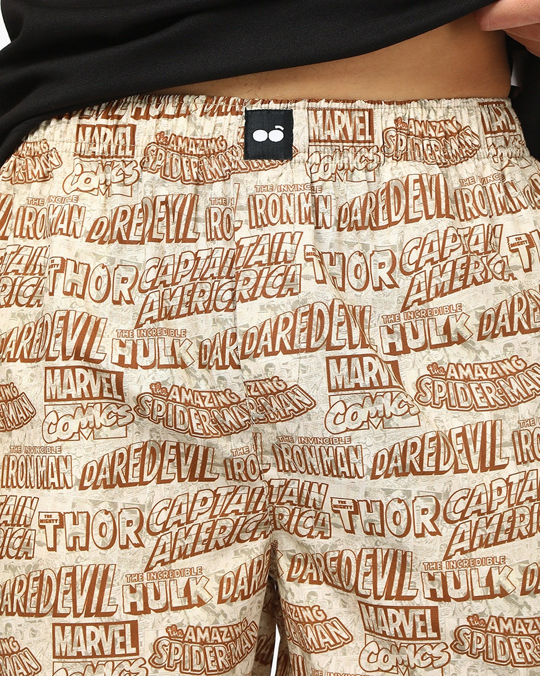 Men's Brown Avengers All Over Printed Lounge Wear Boxer